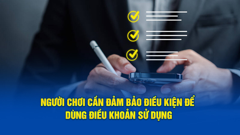 Người chơi cần đảm bảo điều kiện để dùng điều khoản sử dụng